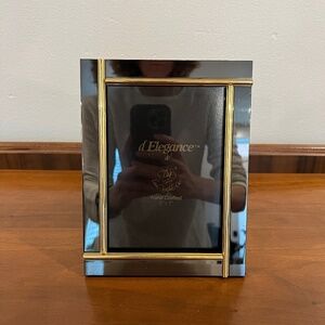 Vintage 1980s Loui Michel Cie 5x7" Mixed Metal d' Elegance Picture Frame